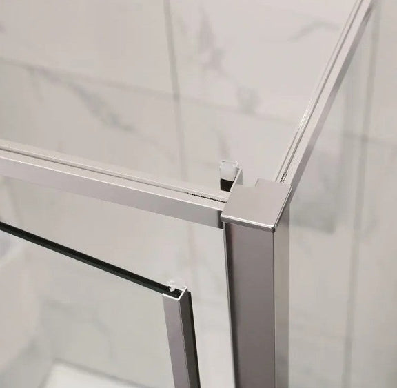 700-1470*2000mm Semi-frameless L Shape Pivot Door with Return Panel Ch