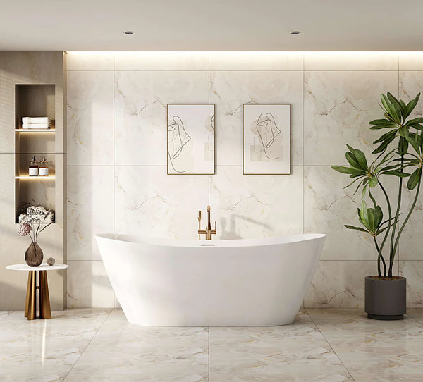 Disney Ultra-Thin Freestanding Bathtub – Gloss White