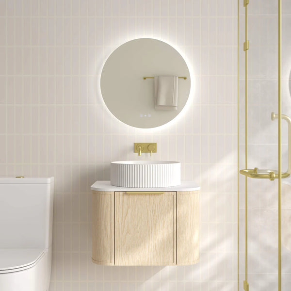 Elva 600mm Wall-Hung Cabinet - Natural Oak