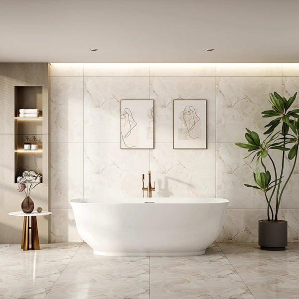 Libra Freestanding Bathtub – Gloss White