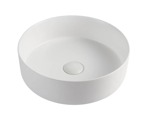 Sasso 30 Counter-top Round Basin - Matt White